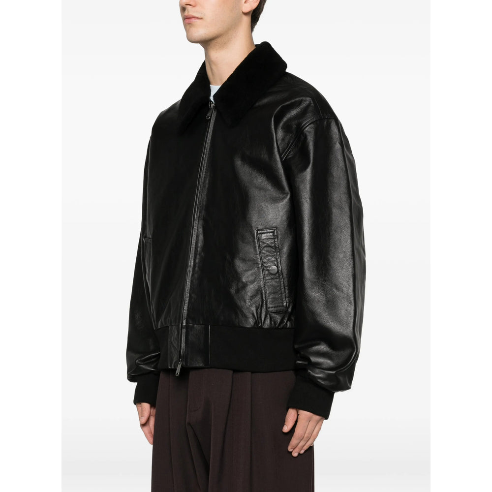Calvin Klein Leather Outerwears - Black | ac9a707cd93761e7ebc2b13810c2c09005ffbc24