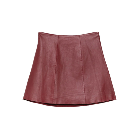 Leather Skirts Red