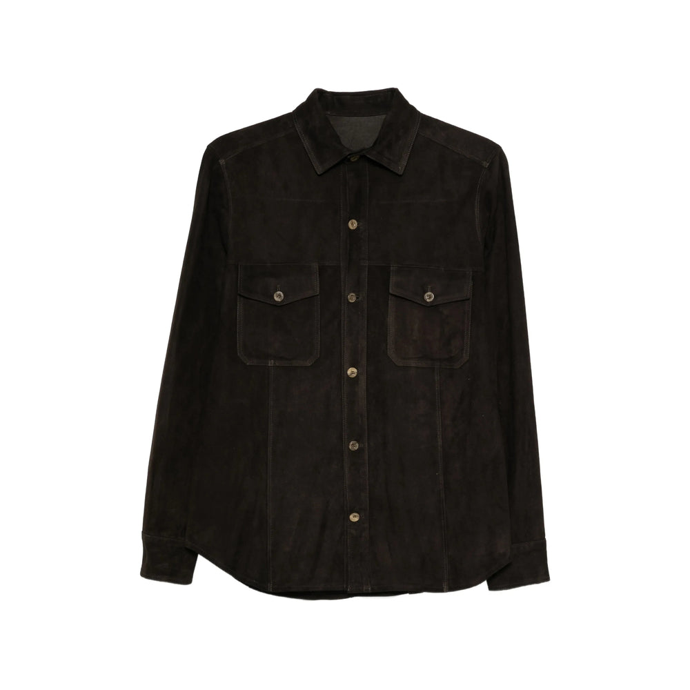 Rifugio Leather Shirts - Brown | d825cba54c3d41c24717671a4fe70e73e77e09d7