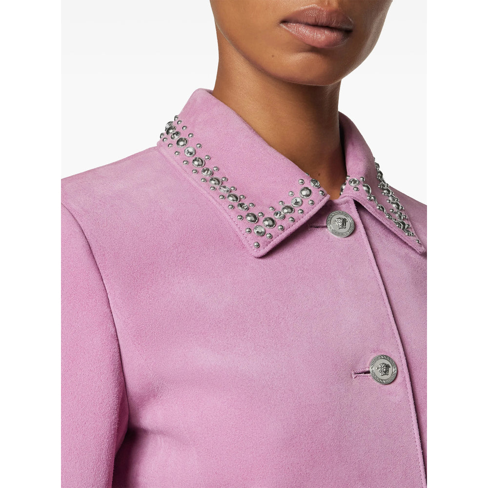Versace Leather Outerwears - Pink | 334cc3f4da1137e58fdf9d0c03da6b5ccd9d6c03