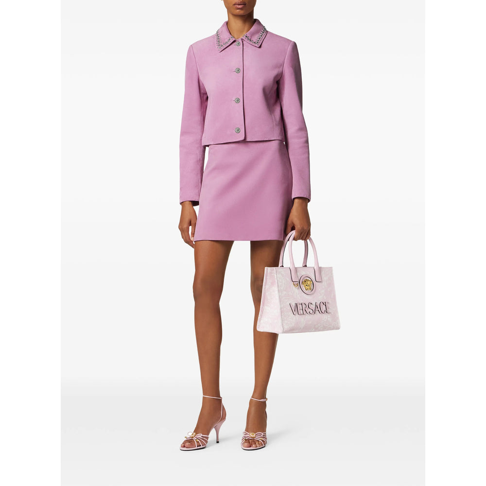 Versace Leather Outerwears - Pink | 271a49e0f3c9c1db3cc8c288d13667094fc62121