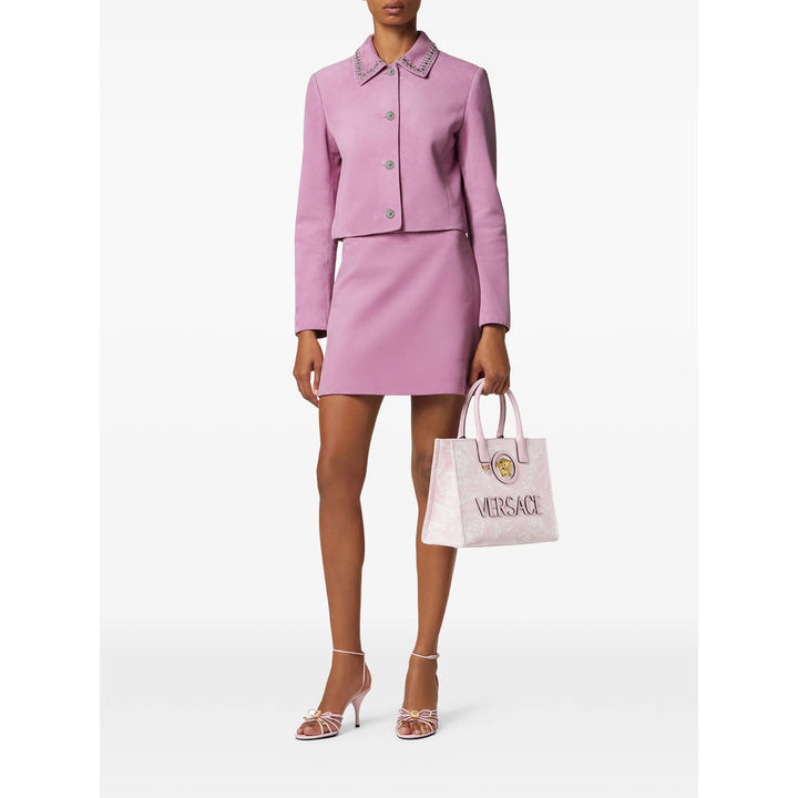 Versace Leather Outerwears - Pink | 271a49e0f3c9c1db3cc8c288d13667094fc62121