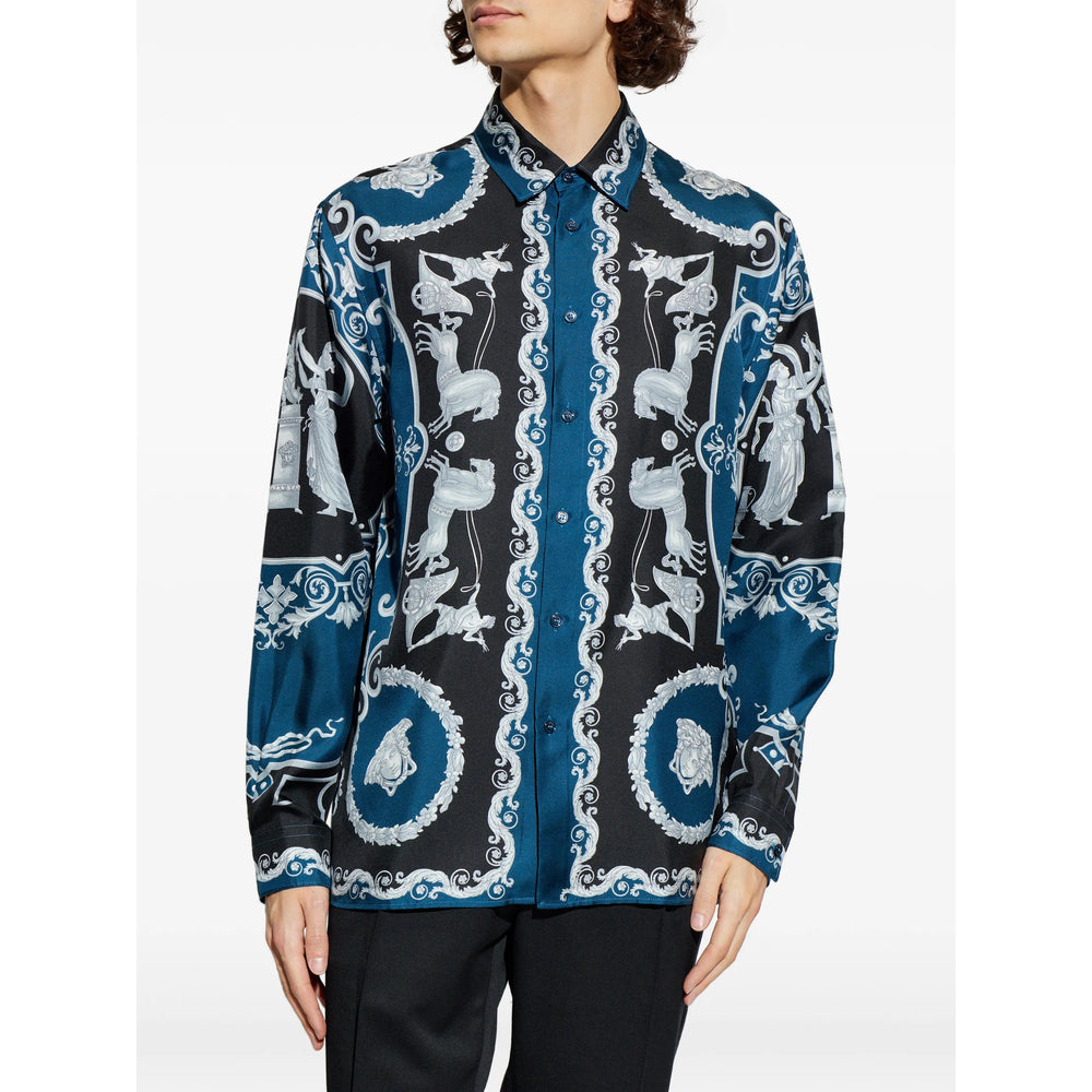 Versace Shirts - Blue, Black | b7bc06a8b6f1ad08e1dbbf7337c4340b864ab315