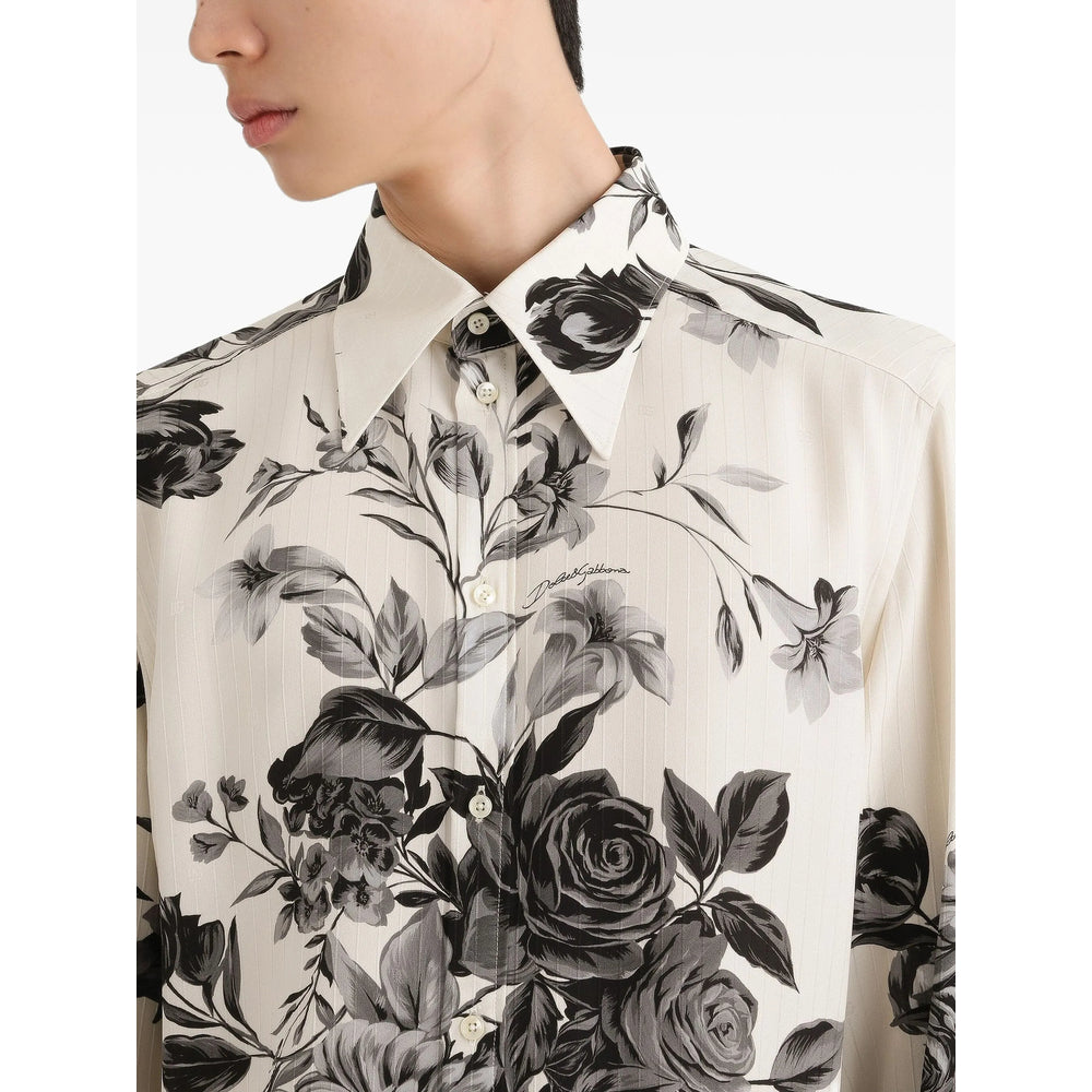 Dolce & Gabbana Shirts - White, Black | 2b3a98daa0a604d8b65c9f170d34328b7fd028ea