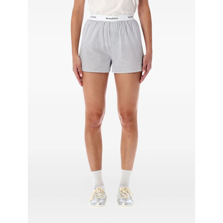 Sporty & Rich Shorts - Blue, White | 14501933a7c9528d0a81683bf02d2370a6b2860f