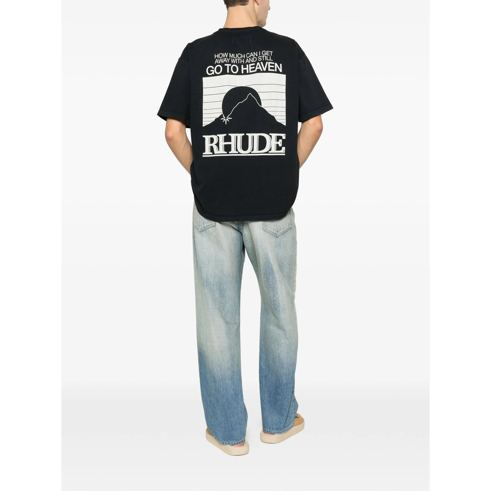 Rhude T Shirts - Black | 444564f4b2c8894fe9595332dc91396b57c84cfa
