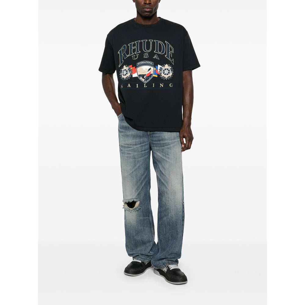 Rhude T Shirts - Black | 812dd650c4e432d66f587930f6cf2ed87b0fe5ca