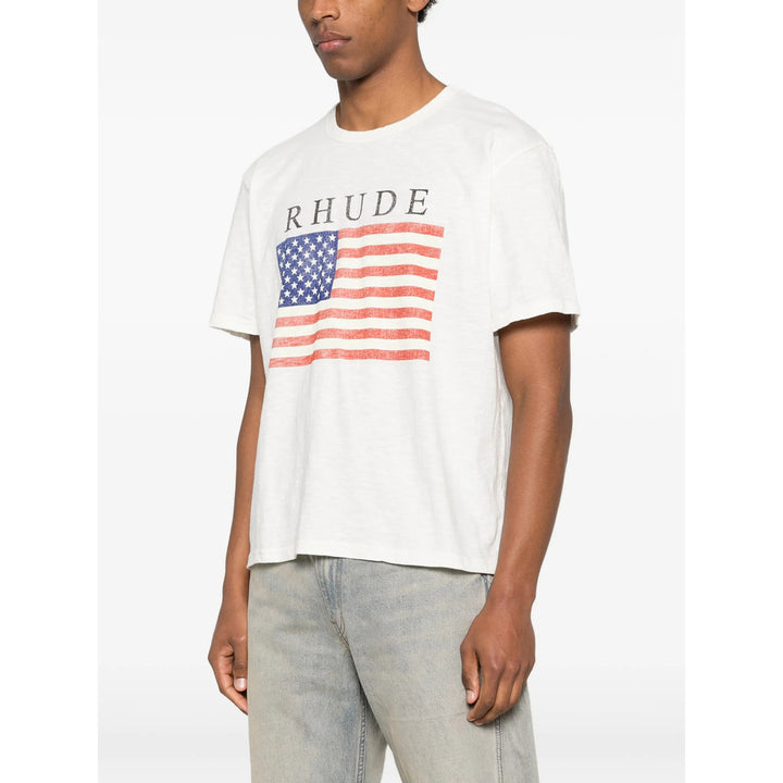 Rhude T Shirts - Neutral, Red | 6613df13a19cdd1c1b2593b1adb857e9c7909224