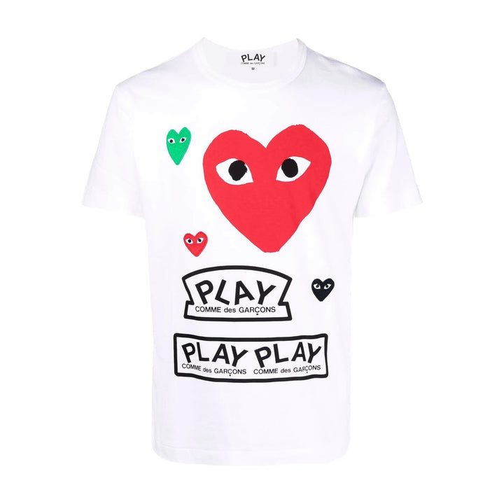 Comme Des GarÇOns Play T Shirts - White | 8ba73371ec9f73bb30560a0a1e191352282d6248