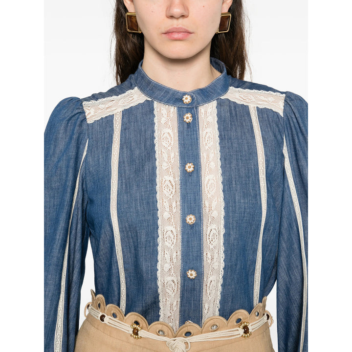 Zimmermann Shirts - Blue, White | a6857b9c1fa9e9f74e80079d222fe2939776ec48