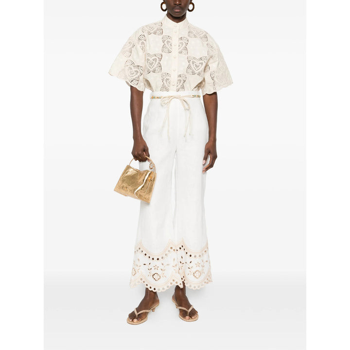 Zimmermann Pants - White, Neutral | 9b9e6f79fa0150e2aaa2baf98dbf6c2bb16d2f97