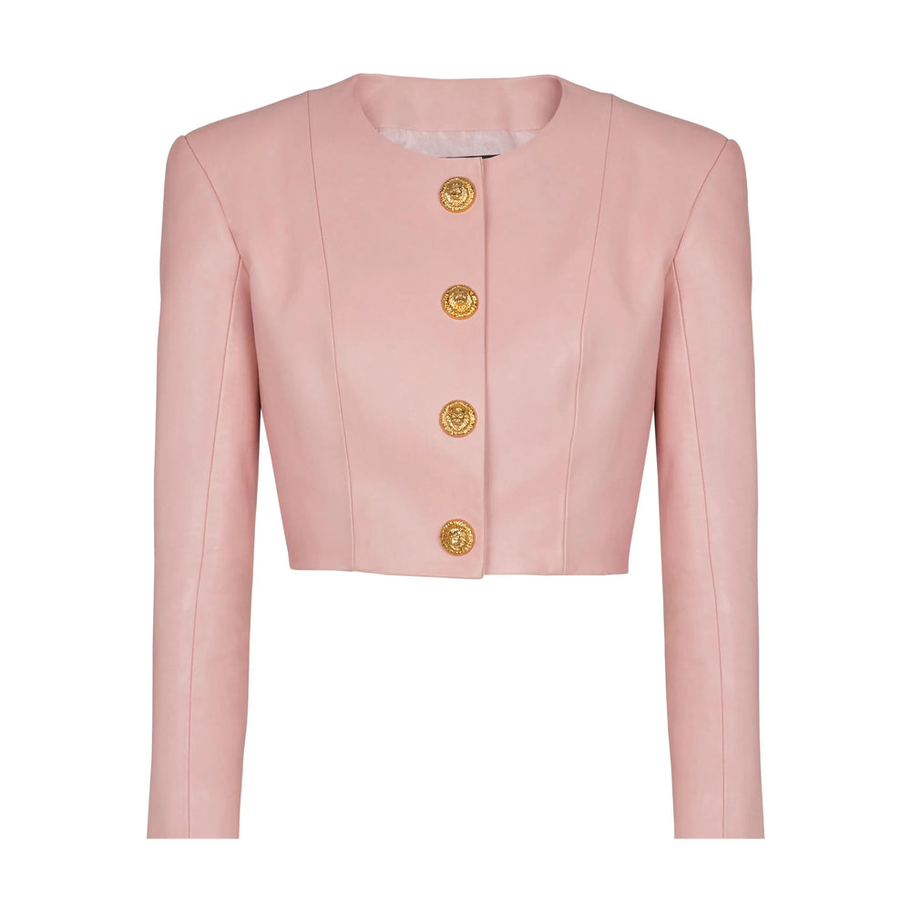 Balmain Leather Outerwears - Pink | 42d1a8c3e0889502deba79c304a93c43ac022990