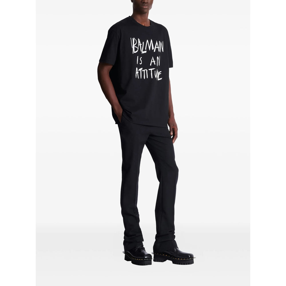 Balmain T Shirts - Black | 90dcf8dc68ae4abf56afa491fd59274b4c1a50ee