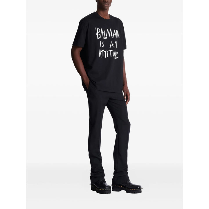 Balmain T Shirts - Black | 90dcf8dc68ae4abf56afa491fd59274b4c1a50ee