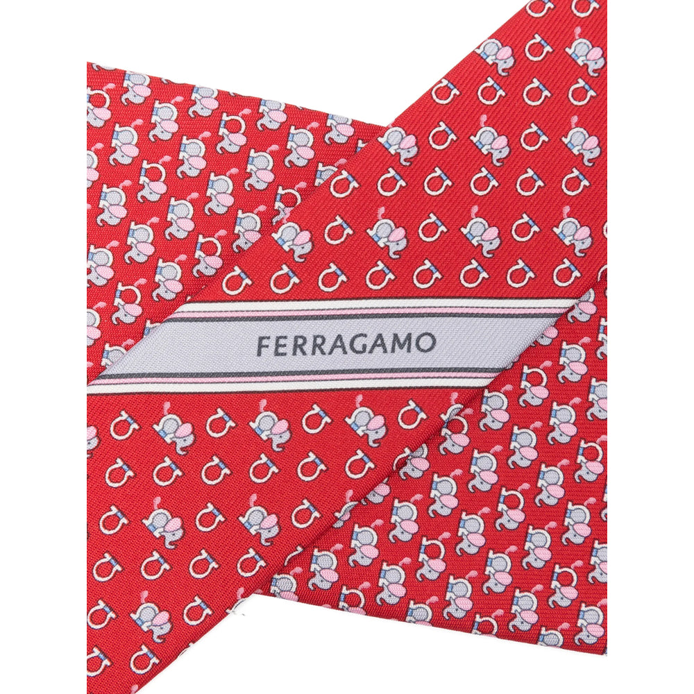 Ferragamo Ties - Red, Gray | 02cec44a370e4c6e8a5ca88a57b1879837e2da5b