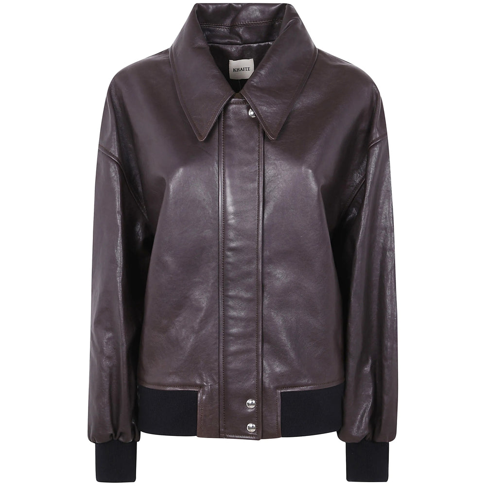 Khaite Leather Outerwears - Brown | 76767c140aecd0f49e843ae24fe91d5217f8a18c