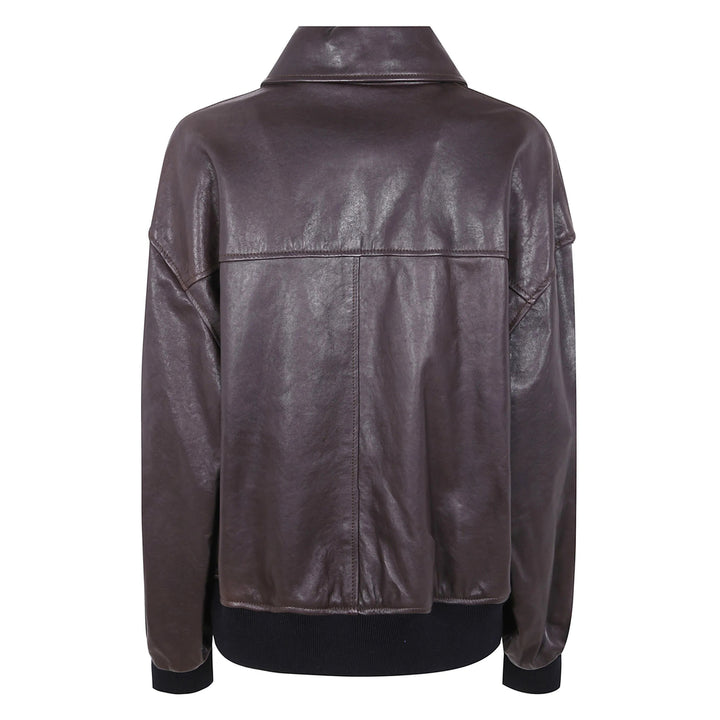 Khaite Leather Outerwears - Brown | 0b5632c392728e540323eb44805d853e2d6bb96b