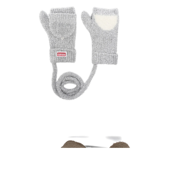 Kenzo Gloves - Gray, White | 013693ec8f501c0d0ad577c6d9d7c7c622327804