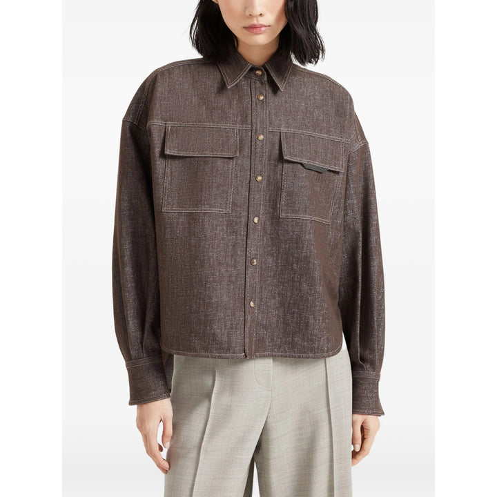 Brunello Cucinelli Shirts - Brown | 35b93c8ef26170f0af9b9dc113772ebbd5a21939