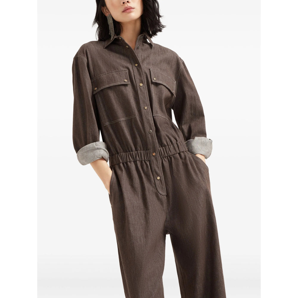 Brunello Cucinelli Jumpsuits - Brown | 703bd23c56125b716a9b0bf529b2e24b47de2603