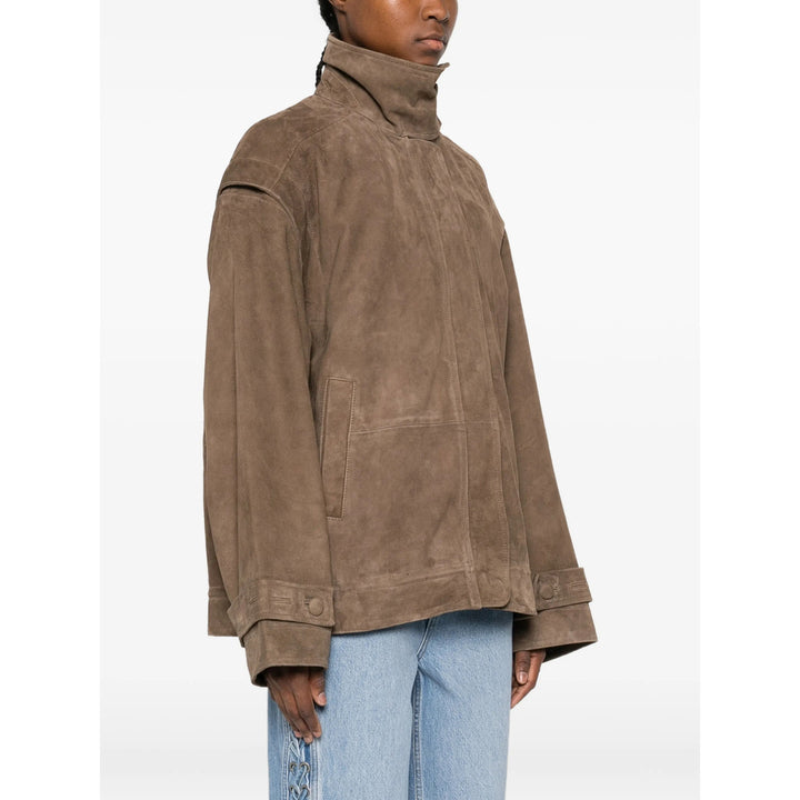 Rotate Birger Christensen Leather Outerwears - Brown | 3571f6bcb7d59736f319c045e48f4f1dd52fbc9c