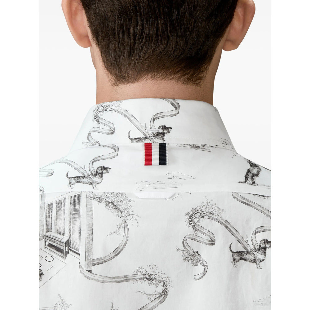 Thom Browne Shirts - White, Black | 33d3010ee75eeded7cc041d314102e618f1d70ff