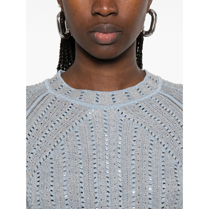 Ermanno Scervino T Shirts - Blue, Silver | 47d14317b36e79ab9f9aecfb7bc50fee0ffcbb67