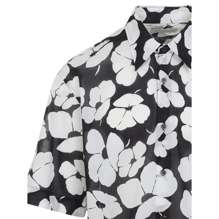 Dries Van Noten Shirts - Black, White | 637f5b203d62a93299d52eee37f59aaec588b3c1