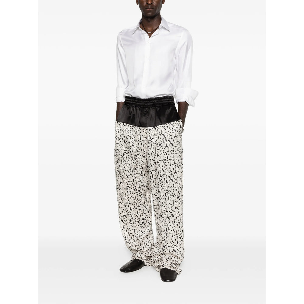 Dries Van Noten Pants - Black, White | a287ae63586cbdd24bb4f9aff2cc872100ac7a42
