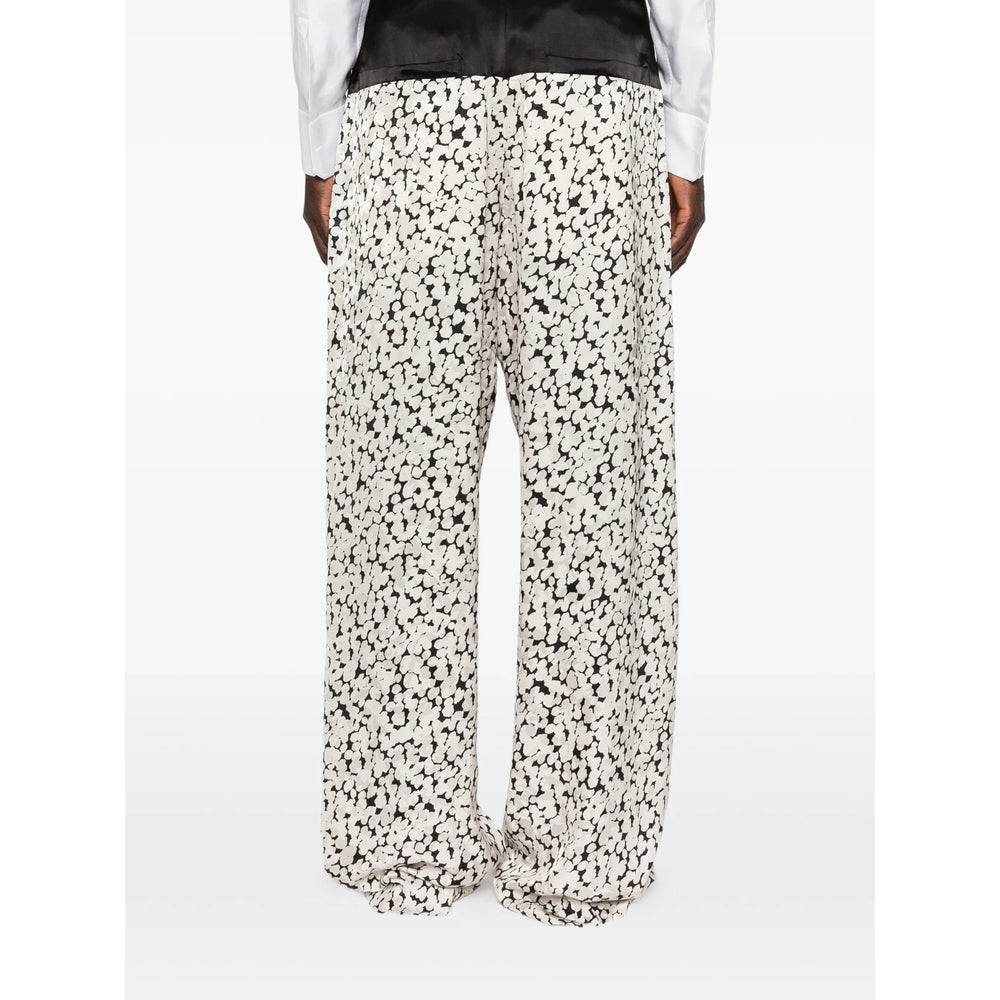 Dries Van Noten Pants - Black, White | 3efd470b4c173f1b937f0342ee1c539eb78ca0b1
