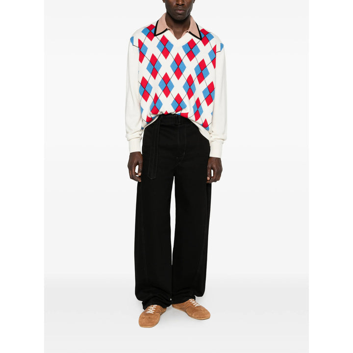 Dries Van Noten Sweaters - White, Blue | d6df82de403df29afd6880df1ca7ecbb4298667c