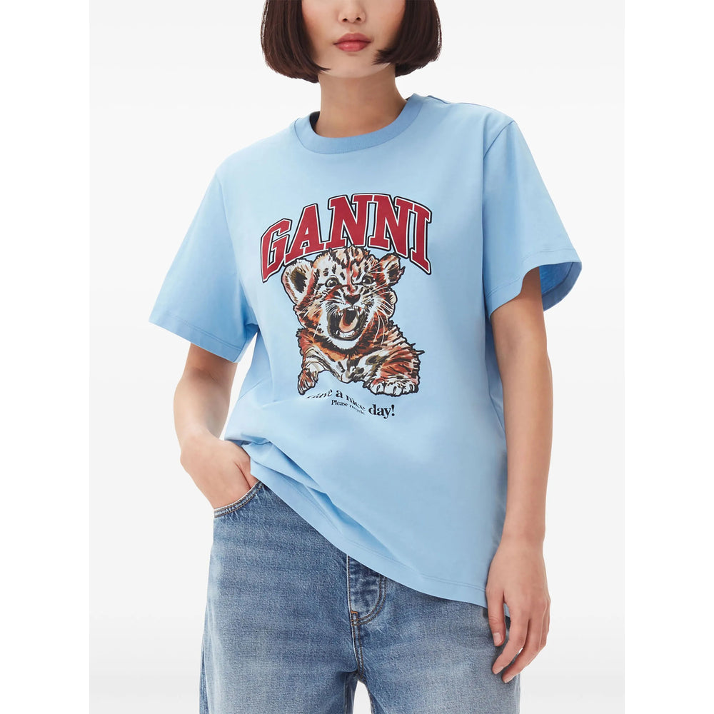 Ganni T Shirts - Blue | c487ebae2f28143939d56229b29fe678c92f0b9b