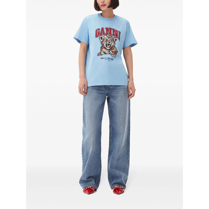 Ganni T Shirts - Blue | 0cea63a8d1df115001bab3abf803b2d45d70285d