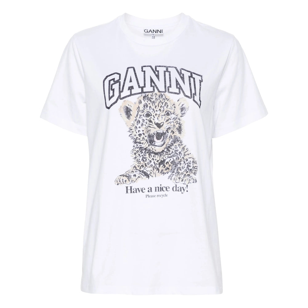 Ganni T Shirts - White | 68cb3cd6588ff13dc211cff63b880ede04e12444