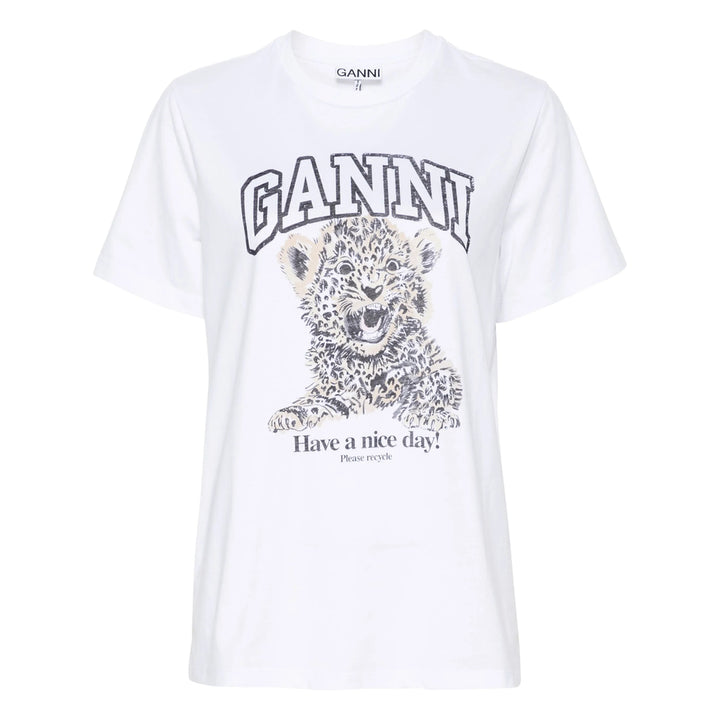 Ganni T Shirts - White | 68cb3cd6588ff13dc211cff63b880ede04e12444