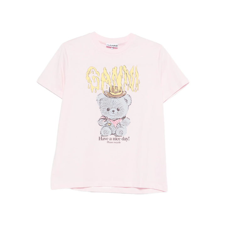 Ganni T Shirts - Pink | e47782ad586c6f59338e182f14edaef33961010b