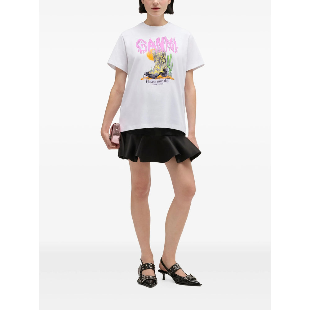 Ganni T Shirts - White | 13c1502142d696a435a3cedd34902596889f41c6