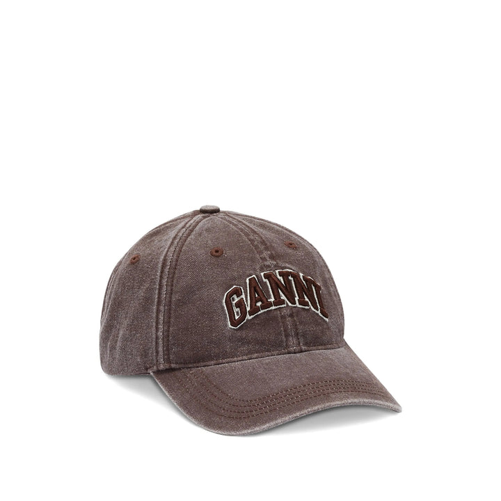 Ganni Caps - Brown | 77de1ea8f55ae301e9a64f7f79a7ba87e91da67b