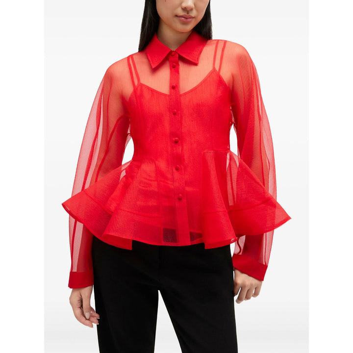 Ganni Shirts - Red | ae9135773a41b19f43c63ebcea9e55d62e043c59