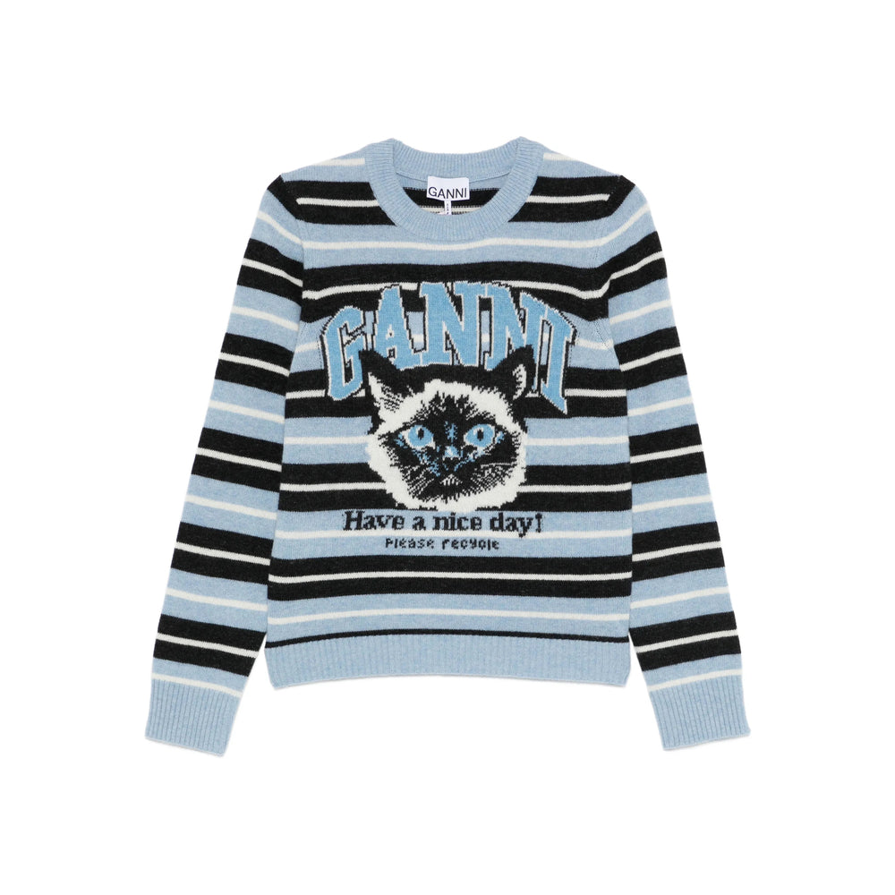 Ganni Sweaters - Blue, Black | 17a6dab40d0792e12798769a0d2abf2a9d1b37d0