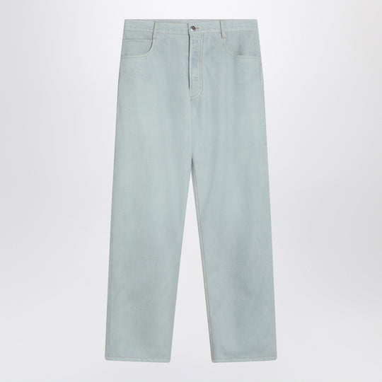 Light Blue Straight Leg Jeans