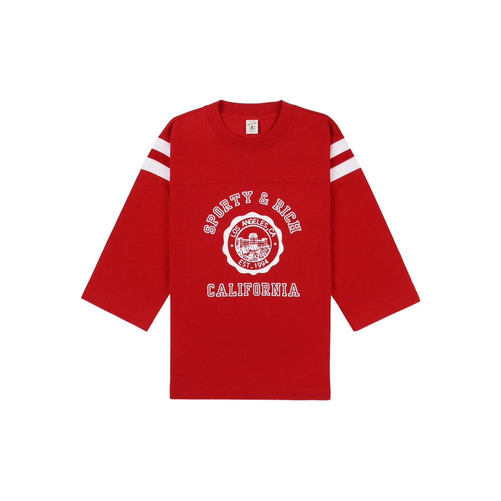 Sporty & Rich T Shirts - Red, White | 1776b14d7d0b3235f0edd5a0063c7571a5de0893