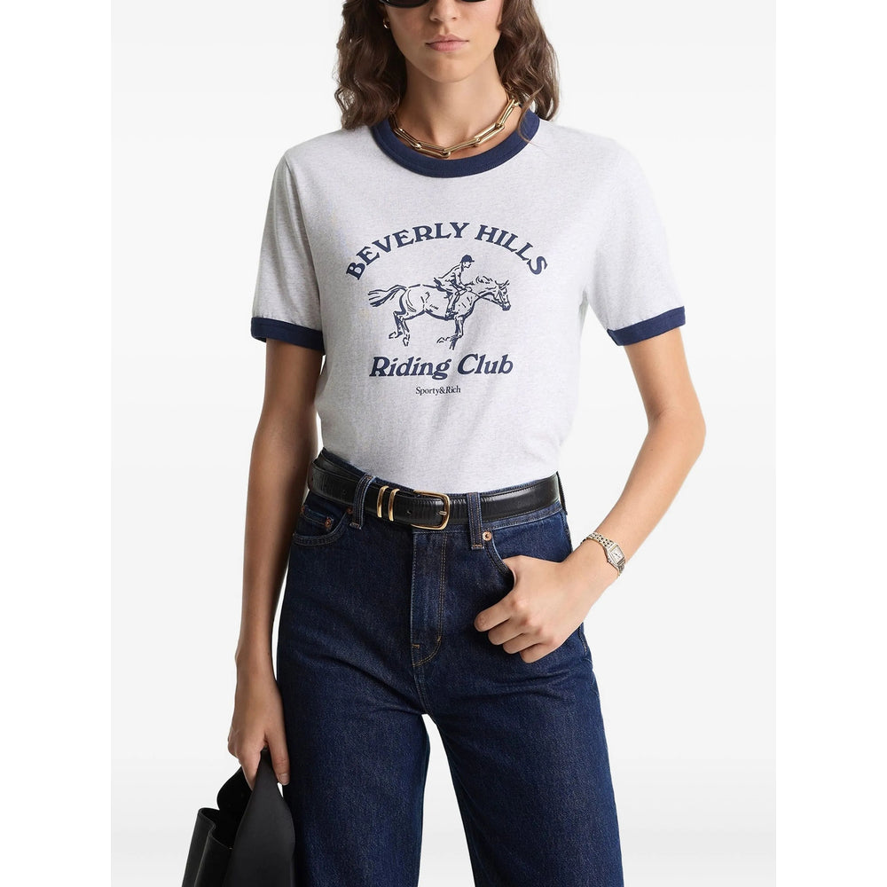 Sporty & Rich T Shirts - Neutral | 59c55acc42c7b5b97ea9ab5aaf3bcec536af80e5