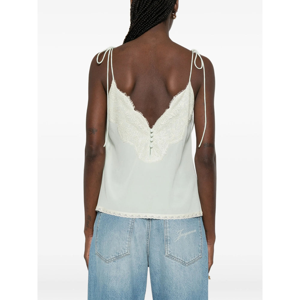 Valentino Tops - Green, White | 5ea2446b1f32667b1d38ba727a04b313fe567933
