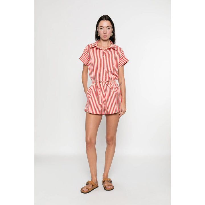 Faithfull The Brand Jumpsuits - Red, White | 640ff49623cc1f7146f5b6cf47432c33fffc2479