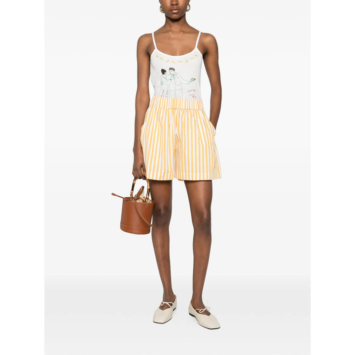 Faithfull The Brand Shorts - Yellow, White | 893647cef13976050bd79567ce147aa8b023e818