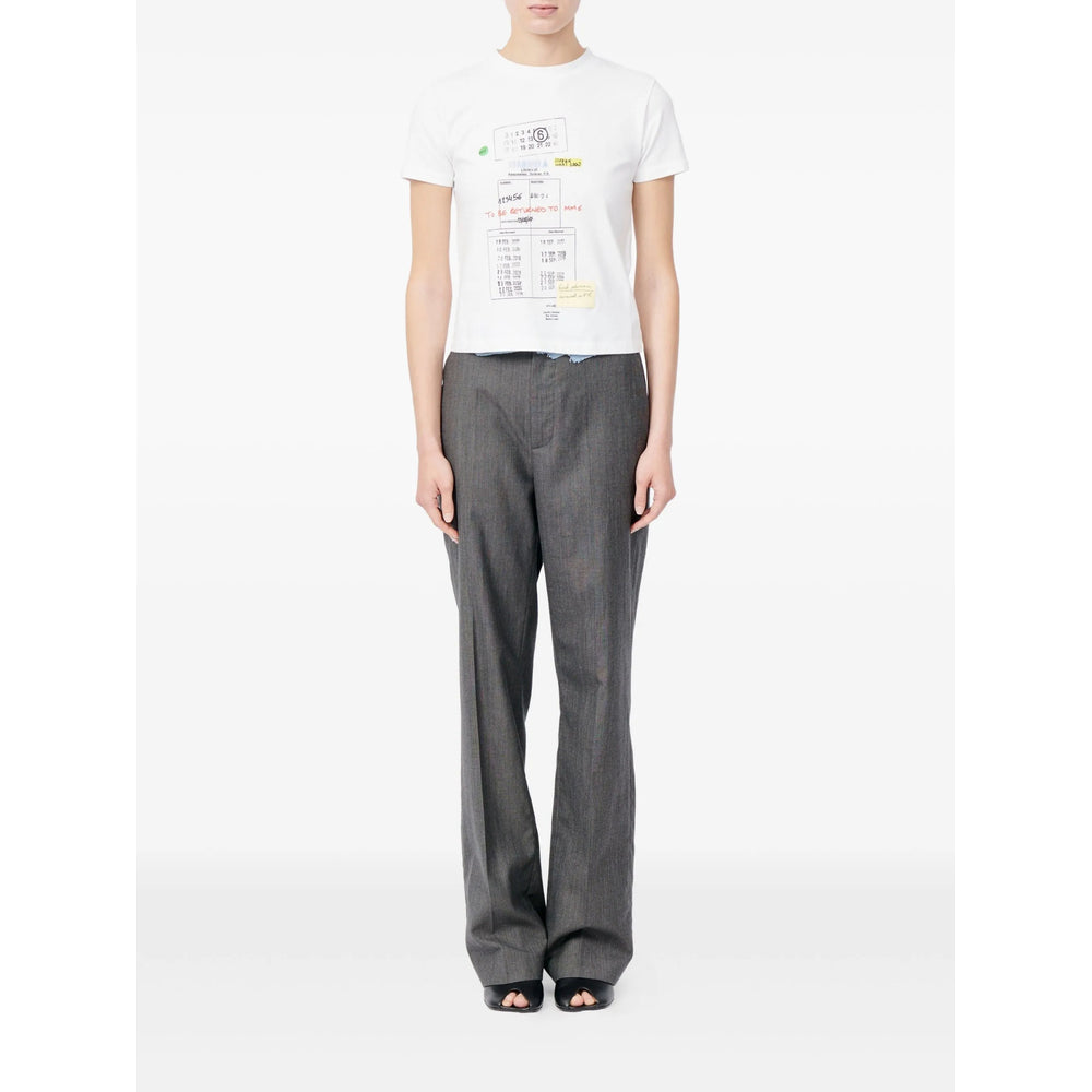 Mm6 Maison Margiela T Shirts - White | bcee8dccde24893fa814f80fec283bb4093341ec