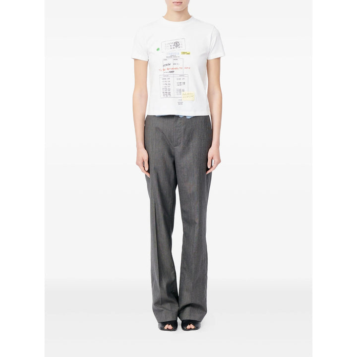 Mm6 Maison Margiela T Shirts - White | bcee8dccde24893fa814f80fec283bb4093341ec