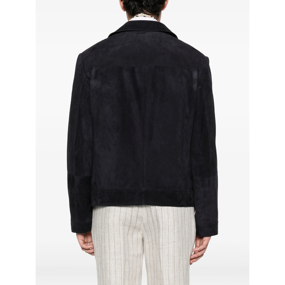 Brunello Cucinelli Leather Outerwears - Blue | 2a0cf7b2115b9505c3f592031420cdb44439ab38