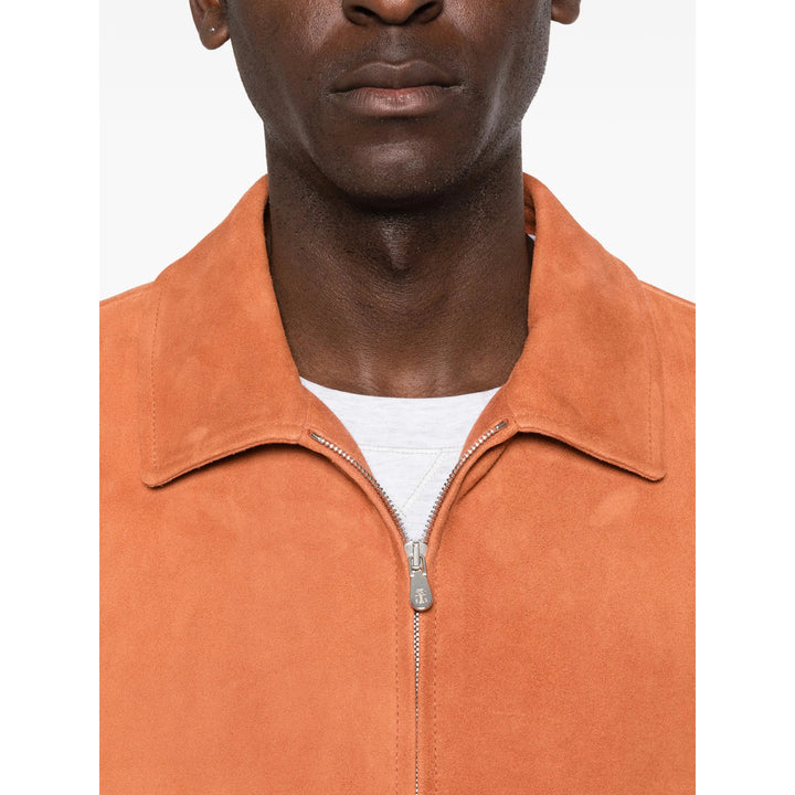 Brunello Cucinelli Leather Outerwears - Orange | 2d627abb40cbda3d55796135a79d87dc853c1b0a